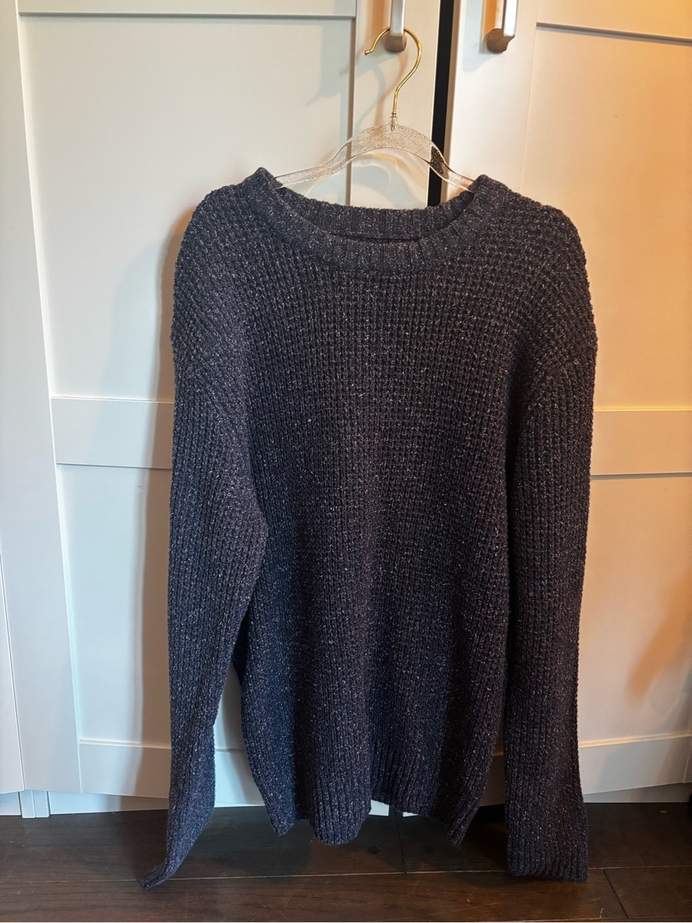 Wellen Men's Recycled Cotton Headlands crewneck Knit Sweater - navy blue casual